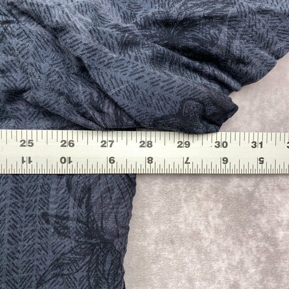 The Foundry Floral Button Shirt Mens 2XL XXL Gray/Charcoal Rayon Hawaiian Camp - Picture 7 of 8